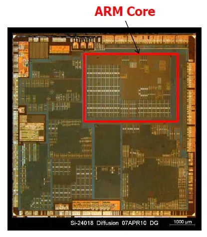 ARM Cortex A8 Apple A4 from TechInsights UBM